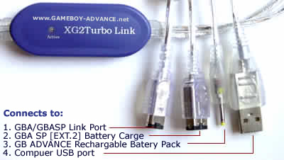 GBA XG2Turbo Link II USB Cable